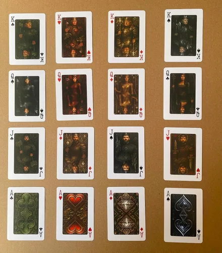 Miniatura 10 de Cartas de póquer de lujo de lámina de oro de 24 quilates con caja de madera, tarjetas impermeables para fiesta, camping, regalo de cumpleaños y Caja
