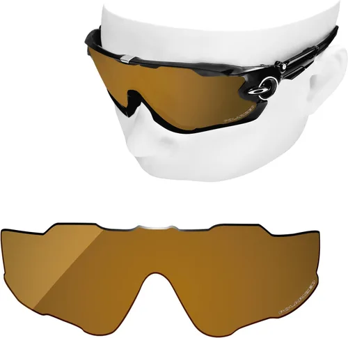 Miniatura 2 de OOWLIT Lentes de repuesto compatibles con Oakley Jaw-breaker OO9290 Sunglass Peach Gold Polarized