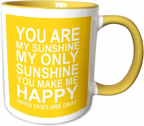 Miniatura 16 de 3dRose You are my sunshine. Taza negra de dos tonos de 11 oz