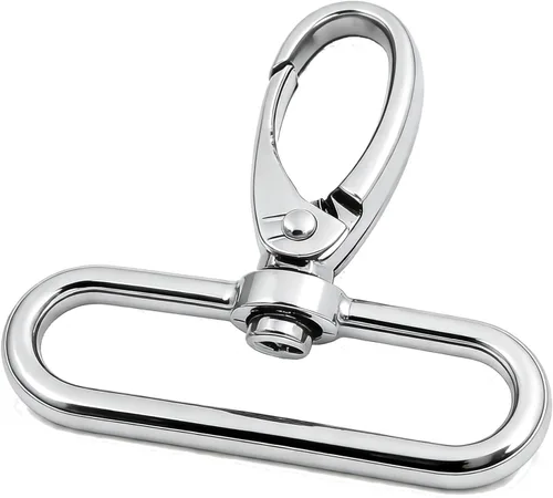 Miniatura 3 de Wuuycoky Silvery Swivel D-Ring Eyelet Large Olive Buckle Lobster Claw Clasps Swivel Trigger Snap Hooks