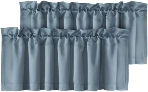 Miniatura 39 de H.VERSAILTEX - Cenefa térmica para ventana con dobladillo para barra, para oscurecer las habitaciones; ideales para la cocina, 52” x 18” Gris paloma