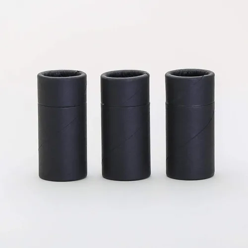 Miniatura 2 de 1/2 oz (corto) negro Kraft cartón bálsamo labial/desodorante/cosmético/loción tubos 1000