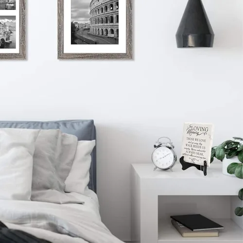 Miniatura 7 de LukieJac - Regalos de condolencia para la pérdida de un ser querido en memoria de madre y padre, placa con soporte de madera, regalos