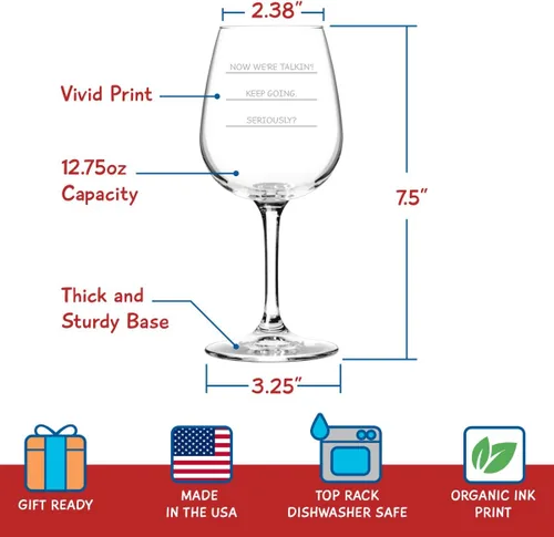 Miniatura 2 de ¿En serio? Necesito más copa de vino divertida, 12.75 onzas, idea de regalo divertida para mujeres, mamá, hija, esposa, ella, hermana, compañera