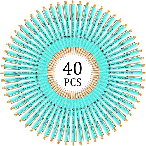 Miniatura 50 de Hasta 100 bolígrafos personalizados con nombre a granel, bolígrafo con purpurina de impresión personalizada, grabado gratis, texto con logotipo
