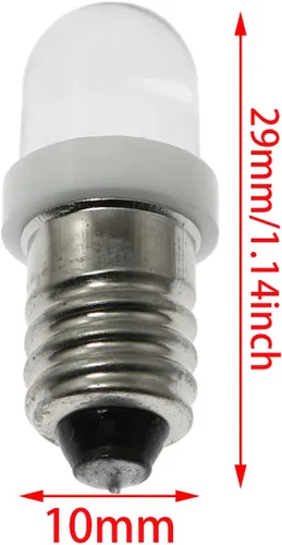 Miniatura 6 de Mini bombilla LED E10 de 0.2 W, 0.2 W, 3 V, bombillas de base de tornillo en miniatura, indicador LED para circuito de experimento casero