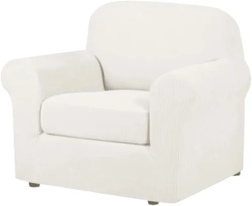 Miniatura 74 de H.VERSAILTEX - 3 fundas de sofá elásticas para 2 cojines de sofá. Fundas para muebles de sala de estar (funda base más 2 fundas de cojín de asiento)