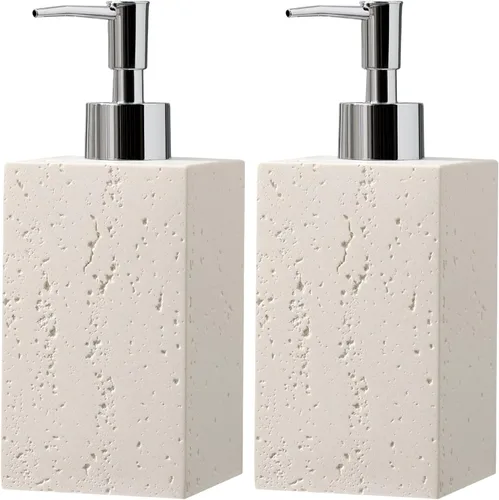 Miniatura 9 de Juego de dispensador de jabón, 2 unidades de 11.8 fl oz, 11 oz, dispensador de loción de jabón de manos para encimera de baño y fregadero de cocina