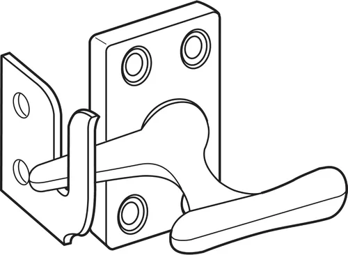 Miniatura 4 de Prime-Line H 3683 - Cerradura de ventana abatible de latón antiguo fundido a presión y acero de 1-7/8 pulgadas (paquete individual)