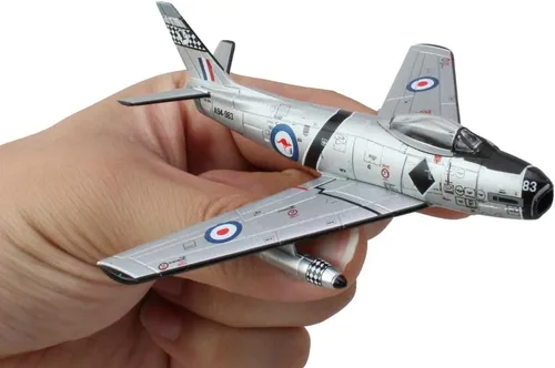 Miniatura 5 de CAC Avon Sabre Royal Australian Air Force Modelo de avión fundido a presión escala 1/110 con soporte de exhibición, coleccionable altamente
