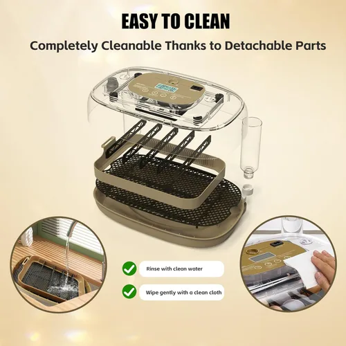 Miniatura 8 de Syluris Incubadoras para incubar huevos, incubadora de 24 huevos con giro automático de huevos y control de humedad, vela de huevos, visualización