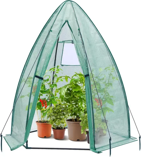 Protector Portátil de Plantas contra Animales, Invernadero Ohuhu para Exteriores con Cubierta de PE Duradera, Invernadero Resistente con Puerta con