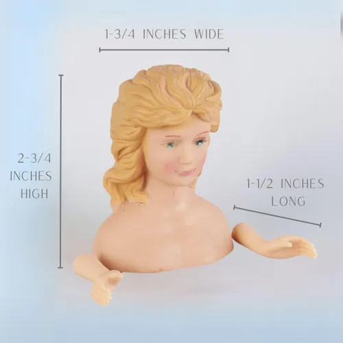 Miniatura 3 de Factory Direct Craft - Juego de 6 adornos de vinilo de pelo rubio con cabeza y brazos para muñecas, adornos de árbol de ángel, adornos de Navidad