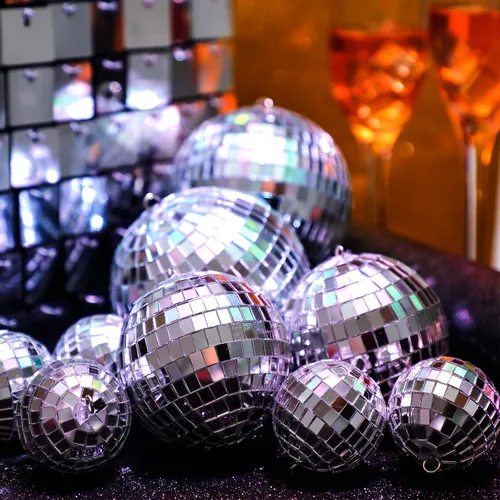 Miniatura 2 de Funtery 100 Piezas Bolas de Discoteca con Espejo a Granel Surtidas Plateadas Colgantes Decoración de Bolas de Discoteca para Hogar Boda Cumpleaños