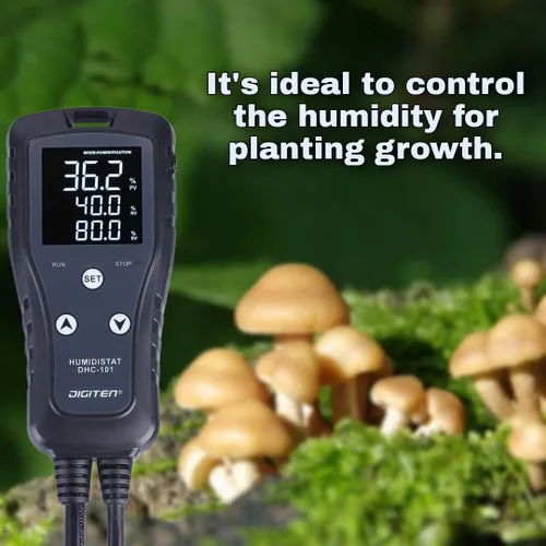 Miniatura 3 de DIGITEN Controlador digital de humedad humidistato precableado enchufe CA de etapa simple 110V -240V con sensor de humedad de alta precisión