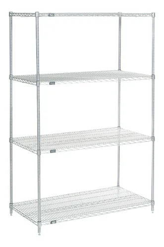 Miniatura 18 de Nexel 14" x 42" x 63", unidad de estantería de alambre ajustable de 4 niveles, estante de almacenamiento comercial con certificación NSF, acabado