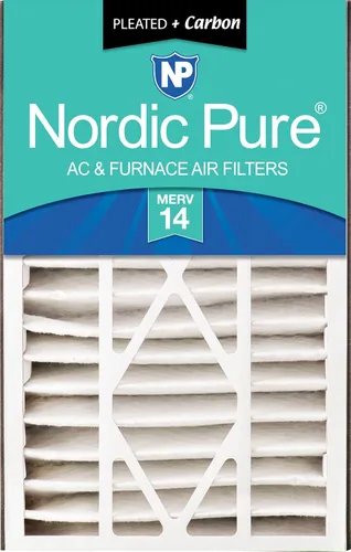 Miniatura 16 de Nordic Pure 16 x 25 x 5 (tamaño real: 15 5/8 x 24 1/8 x 4 7/8) Filtro de aire Air Bear Merv 8 de repuesto para reducción de olores de carbono puro