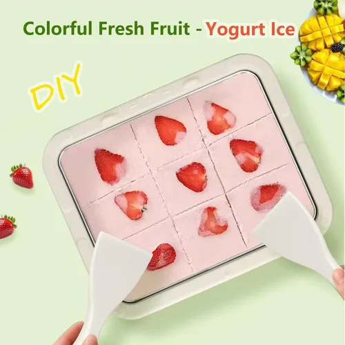 Miniatura 7 de Máquina de rodillos de helado, bandeja de helado enrollada para bricolaje, máquina de helado instantáneo, hielo instantáneo de yogur, batidos