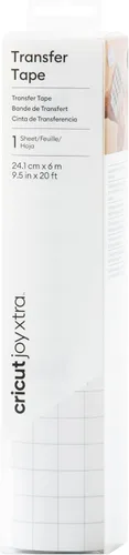 Cricut Joy Xtra Cinta de transferencia de vinilo (9.5 pulgadas x 20 pies), papel de transferencia de vinilo transparente para etiquetas,