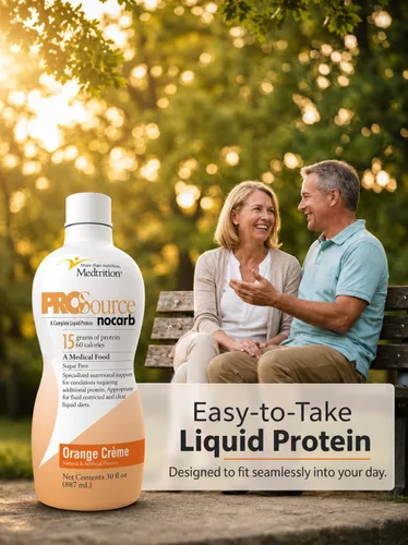 Miniatura 7 de Péptidos de colágeno líquido tipo I, III 0.53 oz de proteína por onza. Prosource NoCarb Orange Crème paquete de 4 botellas Medtrition