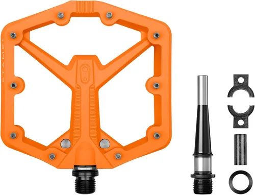 Miniatura 5 de Crankbrothers Stamp Pedales Planos MTB - Pedales de Bicicleta Ligeros, Versátiles y Duraderos de Tamaño Específico Naranja