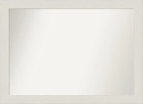 Miniatura 318 de Amanti Art Espejo de baño blanco para sobre el fregadero, 24 x 24 pulgadas, hecho a medida, espejo de tocador cuadrado blanco estrecho, marco