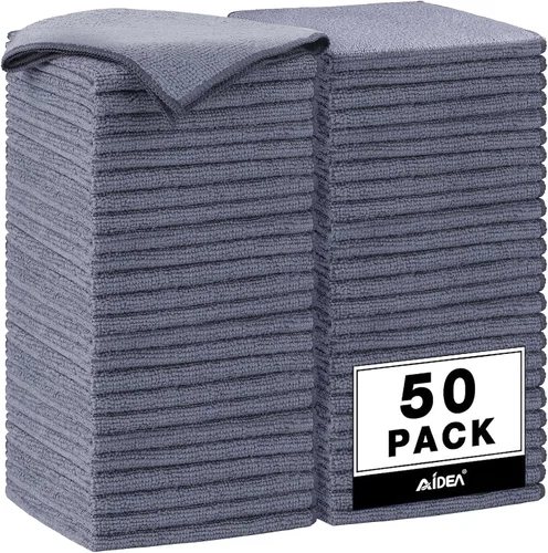 Miniatura 23 de AIDEA Paño de Limpieza de Microfibra Negro 10PK, Toallas de Microfibra para Autos, Paños de Lavado Premium, Paños para Limpiar Polvo Libres