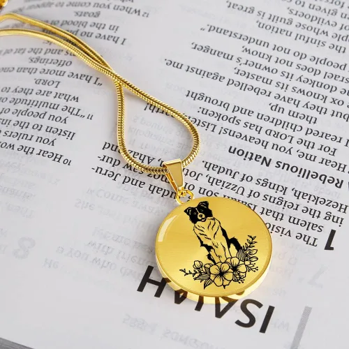 Miniatura 9 de Border Collie - Collares para amantes de las mascotas para mujeres y niñas, lindas fronteras para perros Collie, primavera, verano, flores florales