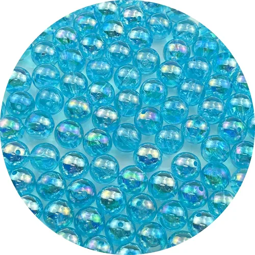 Miniatura 97 de 2000 cuentas redondas acrílicas de 0.157 pulgadas (0.157 in), cuentas espaciadoras de colores AB con agujero para bricolaje, pulseras, collares