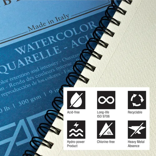 Miniatura 4 de Fabriano 1264 Bloc de acuarela, blanco brillante