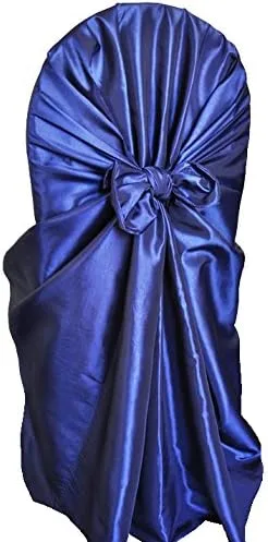 Miniatura 6 de (2 fundas universales para sillas de tafetán/funda de silla con lazo para restaurante, boda, fiesta, banquete, eventos, color rojo manzana)