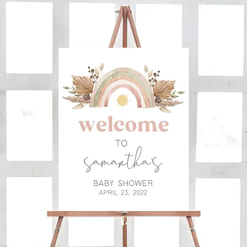 Miniatura 9 de Generic Greenery - Letrero personalizado para baby shower, 12 x 18 pulgadas, plástico, resistente a la intemperie y a la decoloración, letrero