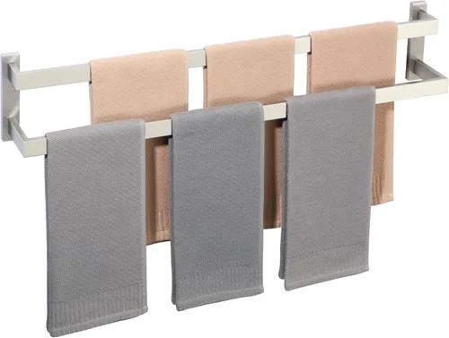Miniatura 15 de Alise Barras de Toalla Dobles de 16 Pulgadas para Montaje en Pared de Baño, Toallero de Baño con Dobles Barras de Toalla para Lavabo de Baño, Barra
