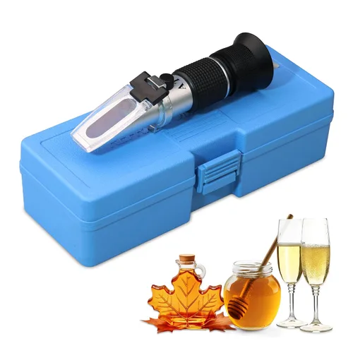 Refractómetro 0-90% Brix con ATC – Medición precisa del contenido de azúcar para miel, fruta, jarabe de arce y bebidas – Ideal para elaboración