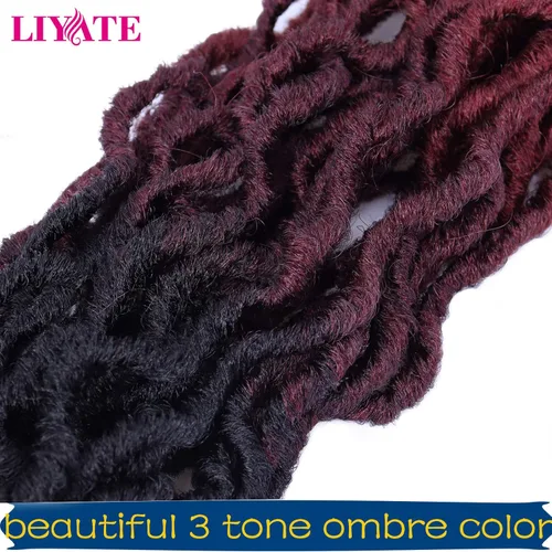 Miniatura 5 de Cabello de ganchillo de 14 pulgadas, 6 paquetes/lote de trenzas de ganchillo suaves gitanas, trenzas onduladas de ganchillo de 3 tonos, rizadas