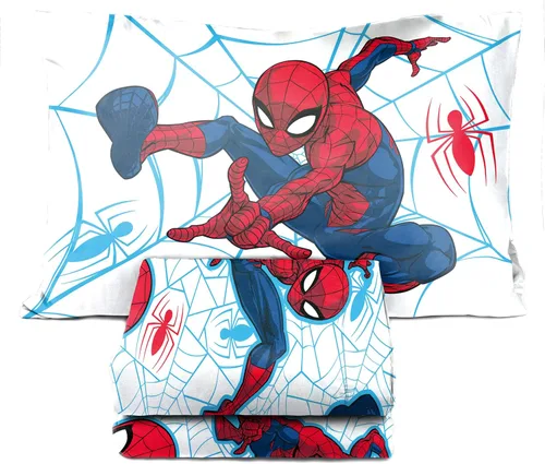 Miniatura 6 de Jay Franco Marvel Spiderman Webtastic - Juego de ropa de cama de 4 piezas para niños pequeños, juego de cama de microfibra súper suave, incluye