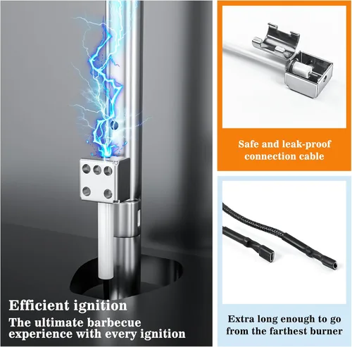 Miniatura 5 de Repuesto de encendedor de parrilla para Charbroil G511-0055-W1, módulo de encendido de 4 salidas con cables y botón de interruptor para pieza