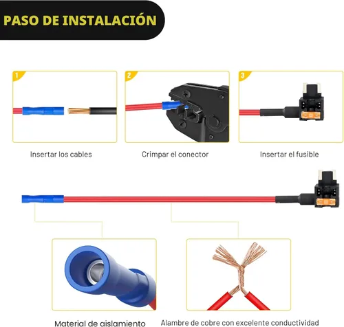 Miniatura 2 de Nilight - 50038R - Juego de 10 adaptadores de fusible de circuito adicional de 12 V para automóvil con 5 amperios de perfil bajo mini fusibles de 10