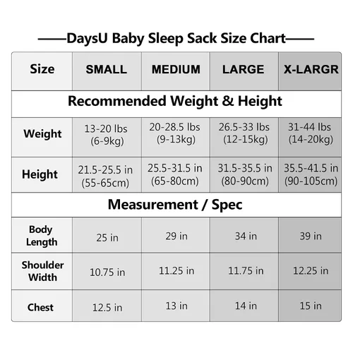 Miniatura 7 de DaysU Saco de dormir de micro forro polar para bebé de 12 a 18 meses, 1.0 TOG manta sin mangas para bebé con cremallera de 2 vías, saco de dormir