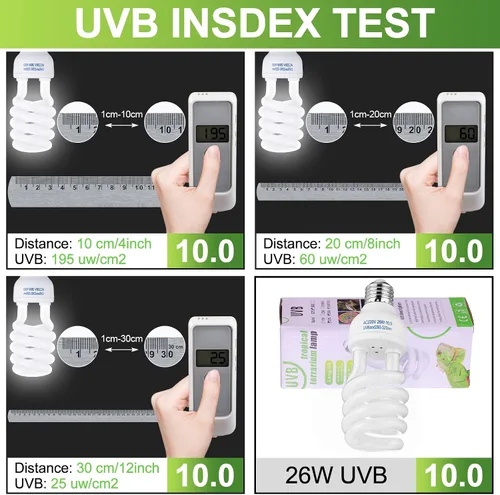 Miniatura 5 de Reginary 4 Uvb Reptile Light 10.0 26 W, Bombilla Uvb para Reptil para Desierto Tropical Sub Tropical Fluorescente Simulación Luz