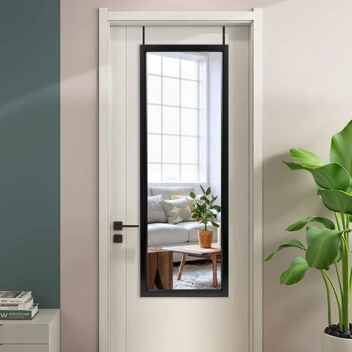 Miniatura 2 de MIRUO - Espejo de pared para colgar sobre la puerta, marco de poliestireno para baño, dormitorio, sala de estar, dormitorio y más
