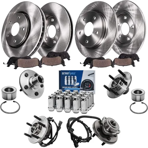 Miniatura 92 de Detroit Axle - Rotores de freno para Ford Mustang 2015 2016 2017 2018 2019 2020 2021 2022 2023 Rotores de freno de disco 2016 2017 2018 2019