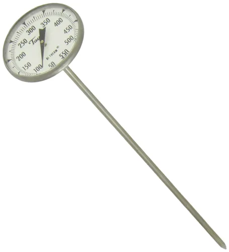 Miniatura 4 de Termómetro Taylor Bi-Therm, de grado superior, metal doble, tallo de 8", Plateado, 1