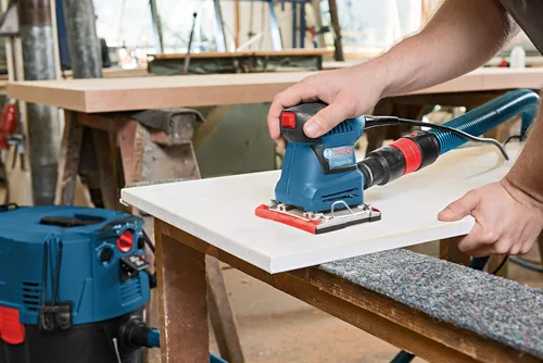 Miniatura 2 de BOSCH GSS20-40 Lijadora de Acabado Orbital de 1/4 Hoja, 2 Amp, 12000 OPM con Colector de Polvo