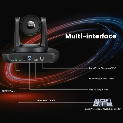 Miniatura 6 de Cámara PTZ iuZee Zoom óptico 20X Sala de Conferencia USB3.0 HDMI 1080P 60FPS Gran Angular para Videoconferencia Reunión de la Iglesia Transmisión