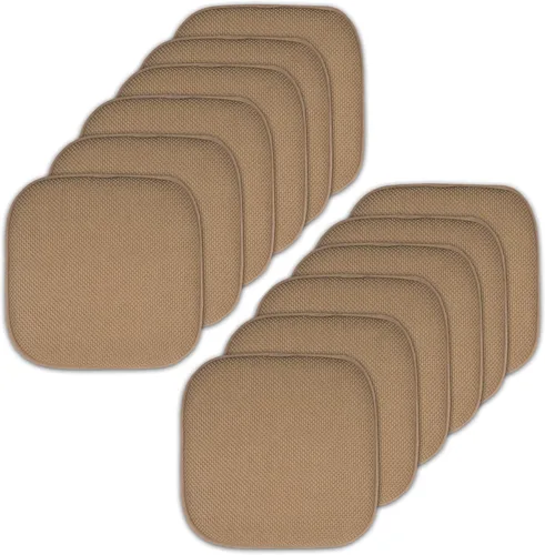 Miniatura 11 de Sweet Home Collection Cojines de espuma viscoelástica para silla, antideslizantes, diseño de panal de abeja, 16 x 16 pulgadas, paquete de 2