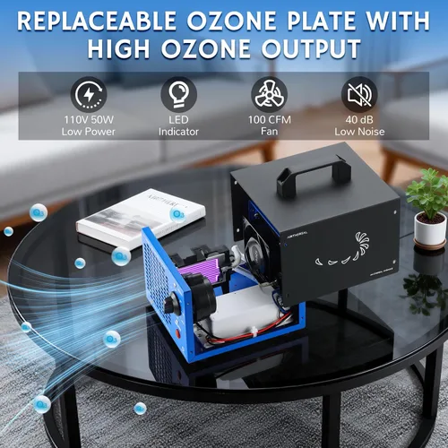 Miniatura 5 de Airthereal MA5000 - Generador comercial de ozono, eliminación de olores de máquina de ozono de alta capacidad, ionizadores de aire para el hogar