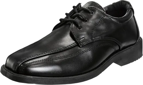 French Toast Zapatos de vestir para niños - Zapatos formales de vestir casuales Oxford clásicos con cordones - Negro (talla 7 niño pequeño - talla 6