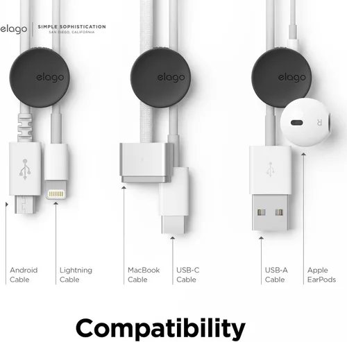 Miniatura 3 de elago Botones de gestión de cables: organizadores de escritorio, accesorios de escritorio, clips para cables, organizador de cables, oficina