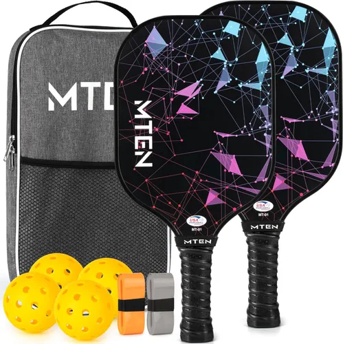 Miniatura 32 de Pickleball Paddles Set of 2 or 4, or Single Paddle – USAPA Approved Fiberglass Surface Pickleball Rackets Set for Men & Women azul (blue*1)